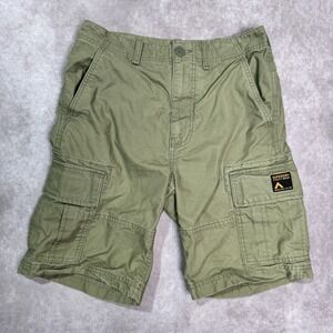 Superdry‎ Cargo Shorts Mens W28 Khaki Green Army Military Utility Workwear